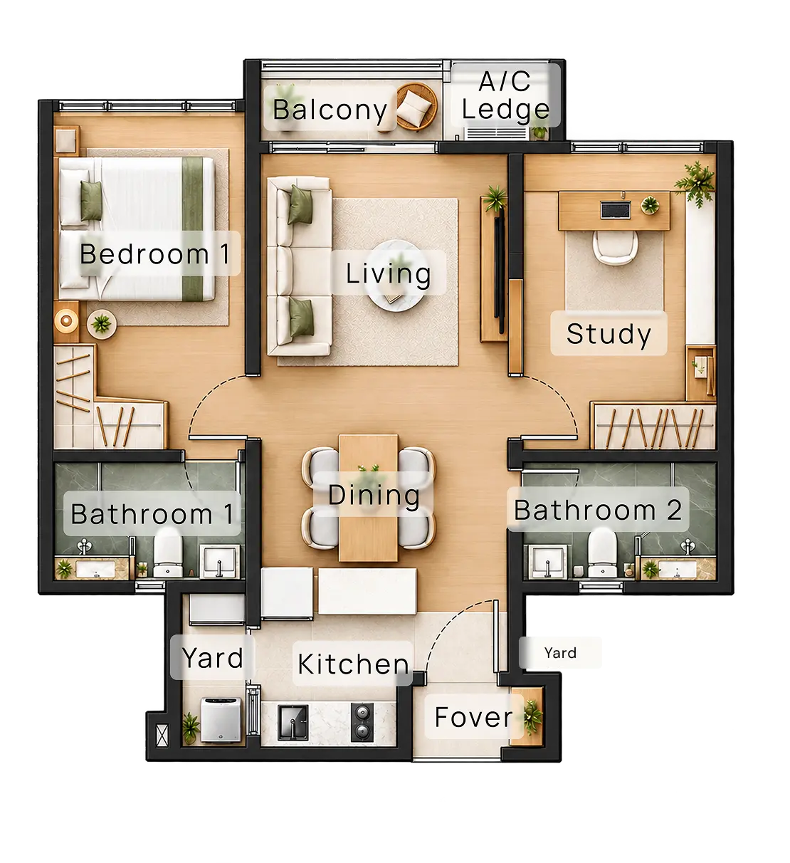 Capehauz Type A Floor Plan